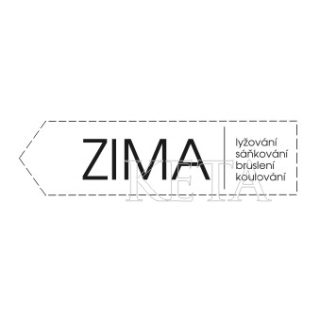 Keta - ZIMA / šipka (395) - cling razítko