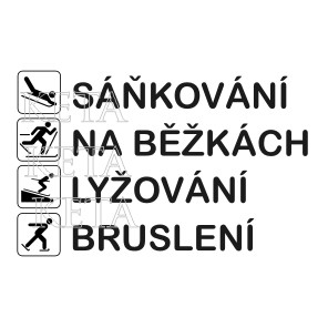* Keta - ZIMNÍ SPORTY / piktogramy (404) - cling razítko