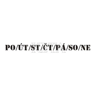 Keta - PO/ÚT/ST/ČT/PÁ/SO/NE (435) - cling razítko