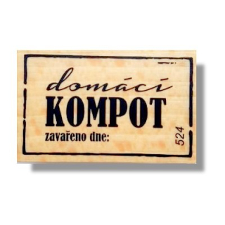 Keta (524) - DOMÁCÍ KOMPOT - dřevěné razítko