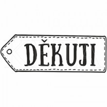 Keta (768) - DĚKUJI / VISAČKA - dřevěné razítko