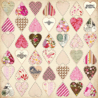 *** Basic Grey - KISSING BOOTH / Heart Breaker - scrapbooková čtvrtka