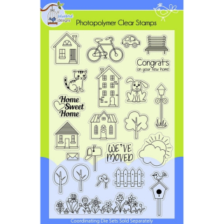 *** Lil´ Bluebird Designs - HOME SWEET HOME - silikonová razítka