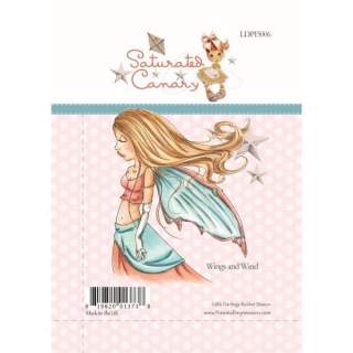 * Little Darlings - SATURATED CANARY / WINGS AND WIND - silikonové razítko