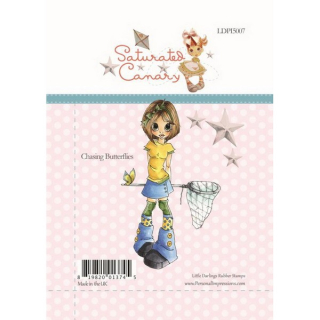 * Little Darlings - SATURATED CANARY / CHASING BUTTERFLIES - silikonové razítko