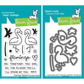 *** Lawn Fawn - FLAMINGO TOGETHER - razítka a šablony