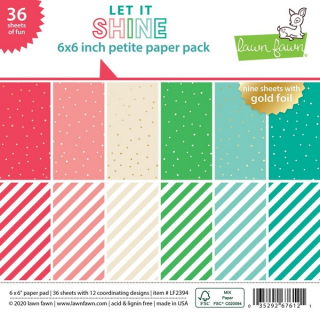 *** Lawn Fawn - LET IT SHINE 6x6 - scrapbookové čtvrtky