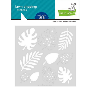 Lawn Fawn - TROPICAL LEAVES 6x6 - šablona / maska