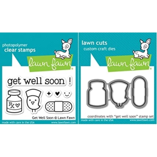 *** Lawn Fawn - GET WELL SOON - razítka a šablony