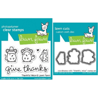 *** Lawn Fawn - THANKFUL MICE - razítka a šablony