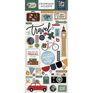 Echo Park - LET´S GO TRAVEL Chipboard Accents - kartonové výřezy