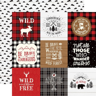 *** Echo Park - LITTLE LUMBERJACK / 4x4 Journaling Cards - scrapbooková čtvrtka