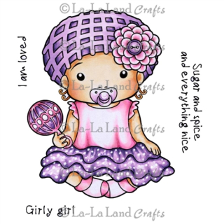 *** La-La Land Crafts - BABY MARCI WITH RATTLE - cling razítko