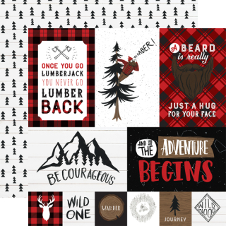*** Echo Park - LET´S LUMBERJACK / Multi Journaling Cards - scrapbooková čtvrtka