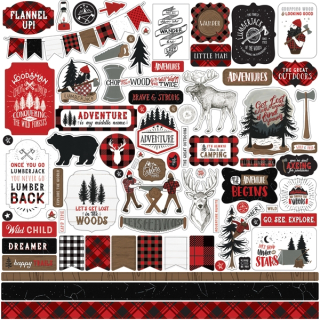Echo Park - LET´S LUMBERJACK Element Stickers - samolepky
