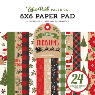 *** Echo Park - MY FAVORITE CHRISTMAS 6x6 - scrapbookové čtvrtky