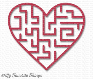 *** My Favorite Things - MAZE SHAPES / RED HEARTS - komponenty k výrobě přání