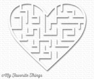 *** My Favorite Things - MAZE SHAPES / WHITE HEARTS - komponenty k výrobě přání