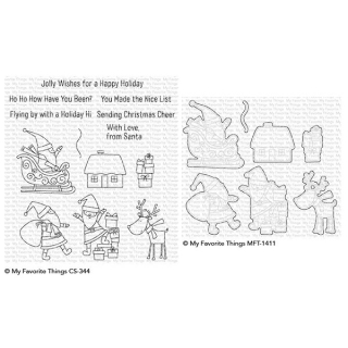 *** My Favorite Things - HERE COMES SANTA CLAUS - razítka a šablony