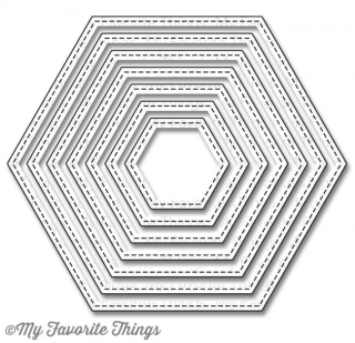 My Favorite Things - STITCHED HEXAGON STAX - vyřezávací šablony