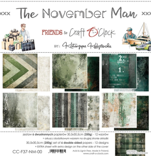 Craft O´Clock - THE NOVEMBER MAN 12x12 - scrapbookové čtvrtky