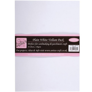 Anita´s - PLAIN WHITE VELLUM A4 - pergamenový papír (10 ks)