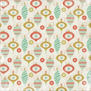 *** Kaisercraft - MISTLETOE "Decorations" - scrapbooková čtvrtka