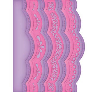 Spellbinders - SCALLOPED BORDERS ONE - vyřezávací šablony
