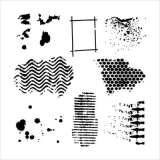 Crafter´s Workshop - TEXTURIZED 6x6 - šablona / maska