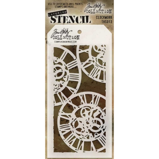 Tim Holtz - CLOCKWORK - šablona / maska