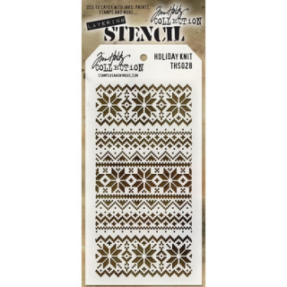 Tim Holtz - HOLIDAY KNIT - šablona / maska