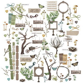 49 & Market - VINTAGE ARTISTRY / NATURE STUDY General Elements - papírové výřezy