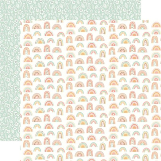 *** Echo Park - OUR BABY GIRL / Delightful Rainbows - scrapbooková čtvrtka