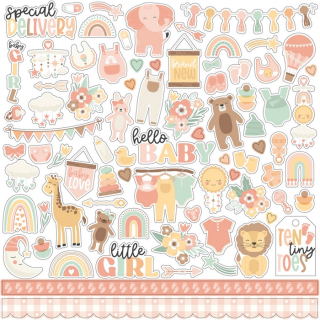 Echo Park - OUR BABY GIRL Element Stickers - samolepky
