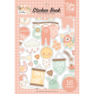 *** Echo Park - OUR BABY GIRL Sticker Book - samolepky (1/2 sady)