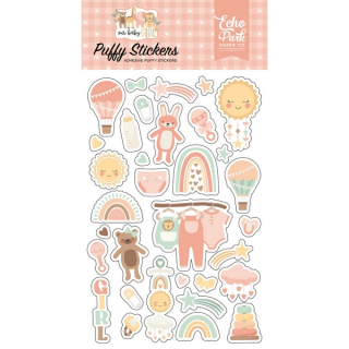 Echo Park - OUR BABY GIRL Puffy Stickers - 3D samolepky