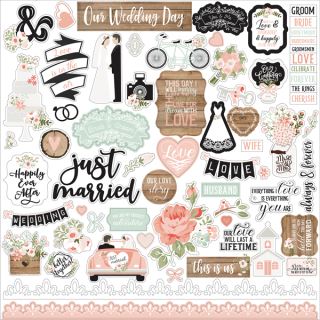 Echo Park - OUR WEDDING Element Stickers - samolepky