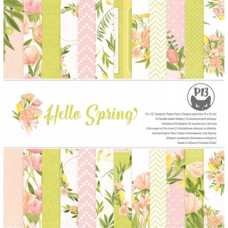 *** P13 - HELLO SPRING 12x12 - scrapbookové čtvrtky