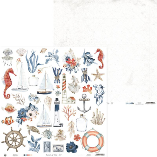 P13 - SEA LA VIE / 07 - scrapbooková čtvrtka