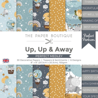 *** The Paper Boutique - UP, UP & AWAY 8x8 - scrapbookové papíry