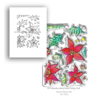 Polka Doodles - PERFECT POINSETTIAS - silikonová razítka