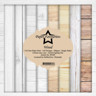 Paper Favourites - WOOD 6x6 - scrapbookové čtvrtky