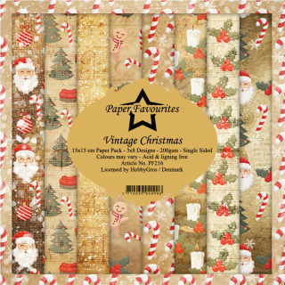 Paper Favourites - VINTAGE CHRISTMAS 6x6 - scrapbookové čtvrtky