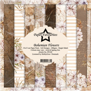 *** Paper Favourites - BOHEMIAN FLOWERS 6x6 - scrapbookové čtvrtky