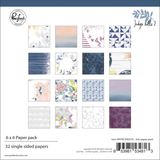 Pinkfresh Studio - INDIGO HILLS 2 6x6 - scrapbookové čtvrtky