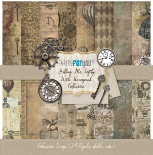 *** Papers For You - KILLING ME SOFTLY WITH STEAMPUNK 6x6 - scrapbookové čtvrtky