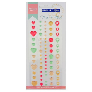 Marianne - PROJECT NL / PINK & MINT Enamel Shapes - enamelové ozdoby