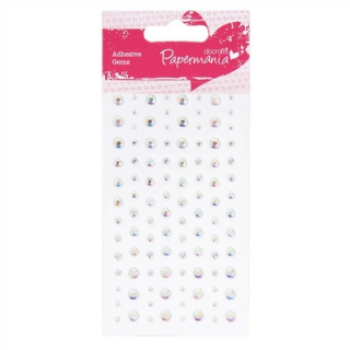 Papermania - ADHESIVE GEMS / TRANSPARENT - kamínky (104 ks)