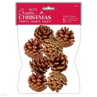 Papermania - PINE CONES / LARGE - dekorační šišky