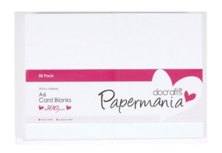Přání s obálkou - A6 WHITE (50 ks, 300 g/m2), 2. jakost!